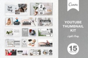 YouTube Thumbnail Kit Editable in Canva