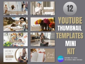 YouTube Thumbnail Templates Mini Kit Canva